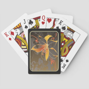 Tropische Blume Kunst spielen Karten Spielkarten