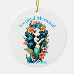 Tropische Blume Mermaid Thunder_Cove Keramik Ornament
