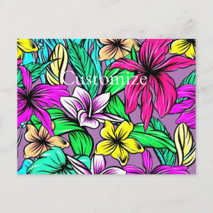 Tropische Blume Mix Thunder_Cove Feiertagspostkarte