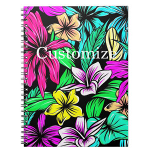 Tropische Blume Mix Thunder_Cove Notizblock