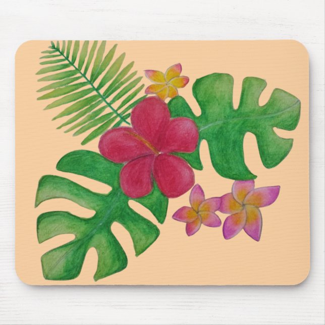 Tropische Blume Mousepad (Vorne)