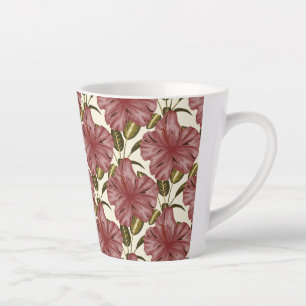 tropische Blume nahtlos   Rote Blume Milchtasse