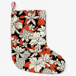 Tropische Blume Nahtloses exotisches Muster Kleiner Weihnachtsstrumpf