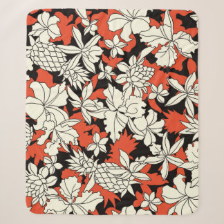 Tropische Blume Nahtloses exotisches Muster Sherpadecke