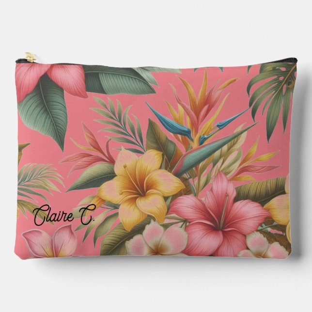 Tropische Blume Naturgeschmack Accessoires Zubehörtasche (Vorderseite)
