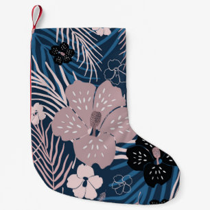 Tropische Blume Palm Blätter Textur Kleiner Weihnachtsstrumpf