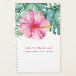 Tropische Blume Planer<br><div class="desc">Der tropische Planer zeichnet sich durch meine original Aquarellfarbe Rosa Hibiskus Blume und Monstera Palm Blätter in üppigen tropischen Grüntönen aus. Ideal, um die Wochentage für Ihr kleines Business Marketing zu planen oder Ihre Hochzeitsfeier zu planen. Auch macht ein tolles Muttertagsgeschenk Um mehr Montag- und Wochentarifer von Victoria Rigali Designs...</div>