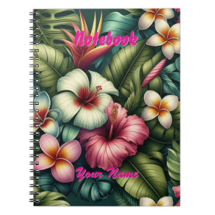 Tropische Blume Plumeria Monstera Notizblock