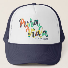 Tropische Blume "Pura Vida" Costa Rica Andenken Truckerkappe