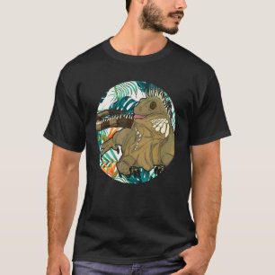 Tropische Blume Reptile Animal Exotic Lizard Igu T-Shirt