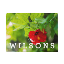 Tropische Blume roter Hibiskus-Hawaiis •