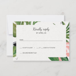 Tropische Blume RSVP Karte