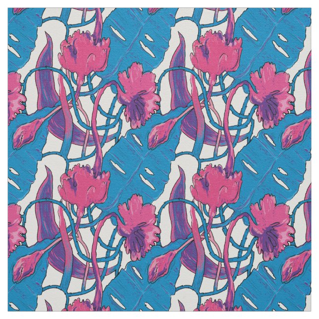 Tropische Blume. Stoff (Muster)