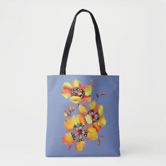Tropische Blume Tasche (Vorderseite)