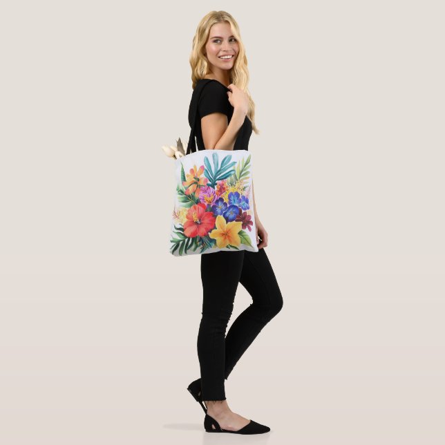 Tropische Blume Tasche (Am Model)