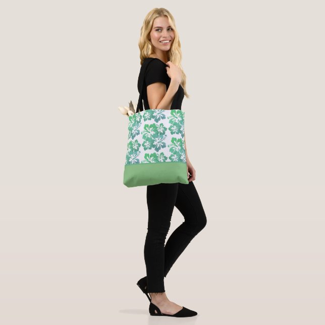Tropische Blume Tote Bag Tasche (Am Model)