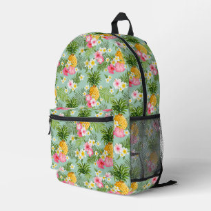 Tropische Blume und Ananas Bedruckter Rucksack