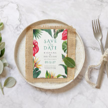 Tropische Blume und Blätter, die das Datum einheiz