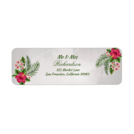 Tropische Blume und Blätter Hochzeitsplatten