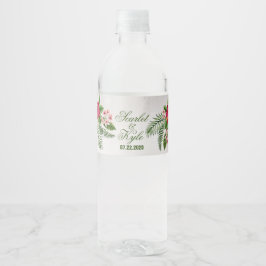 Tropische Blume und Blätter Wasserflaschen