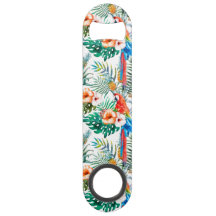 Tropische Blume und Toucan