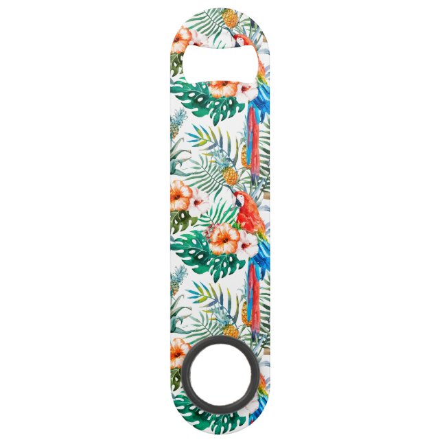 Tropische Blume und Toucan Speed Flaschenöffner (Vorderseite)