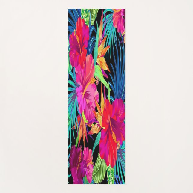 Tropische Blume Yogamatte (Vorderseite)