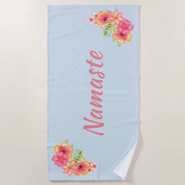 Tropische Blume Yogatücher Strandtuch (Vorderseite)