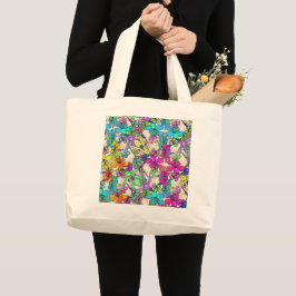Tropische Blume Zickzack natürliche Tasche
