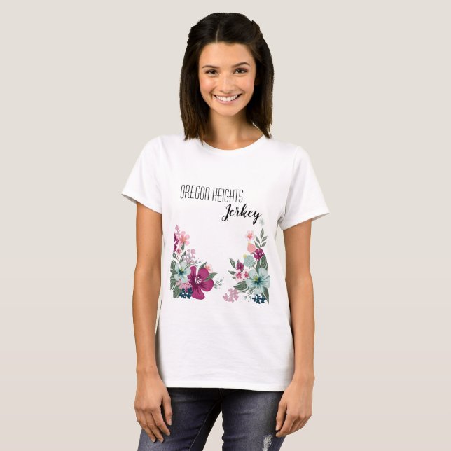 Tropische Blume zum T - Shirt personalisierter Unt (Vorne ganz)