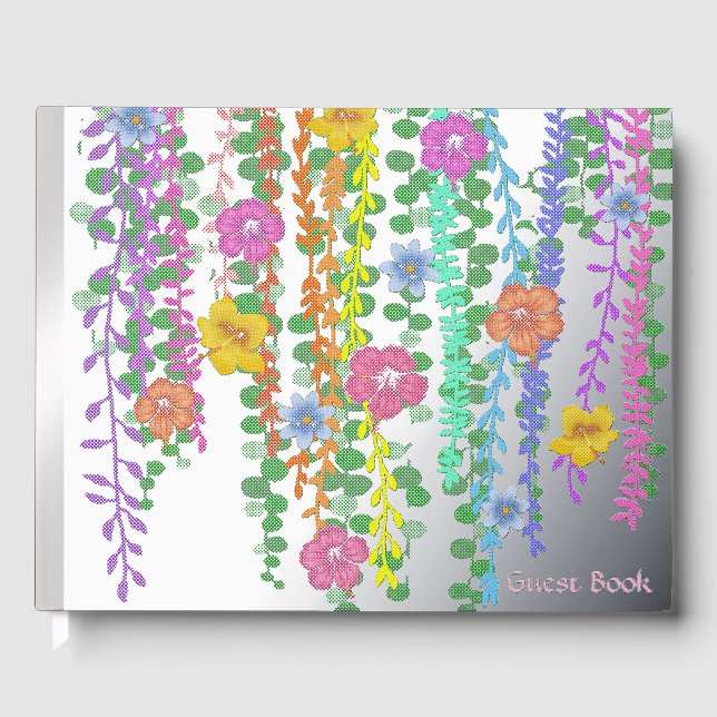 Tropische Blumen Gästebuch (Vorderseite)