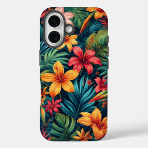 Tropische Blumen iPhone 16 Hülle