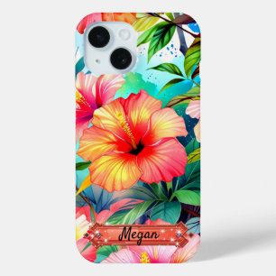Tropische Blumen Leuchtendes Grün iPhone / iPad Hü Case-Mate iPhone Hülle