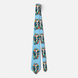 Tropische Blumen Meerjungfrau Thunder_Cove Krawatte