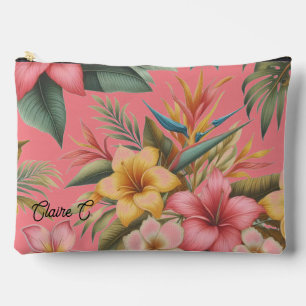 Tropische Blumen Natur Schmuck Kosmetiktasche Zubehörtasche
