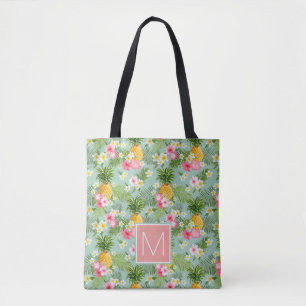 Tropische Blumen u. Ananas   addieren Ihre Tasche