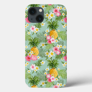 Tropische Blumen u. Ananas Case-Mate iPhone Hülle