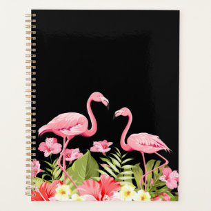 Tropische Blumen und Flamingos Design Planer