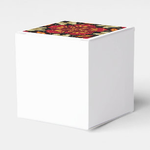 Tropische Blumen und Schmetterlinge Mandala Geschenkschachtel