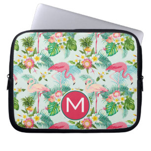 Tropische Blumen und Vögel   addieren Ihre Laptopschutzhülle