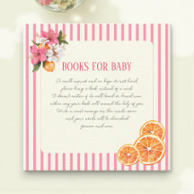 Tropische Blumen Zitrus Baby-Buch-Anfragekarte