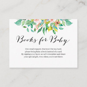 Tropische Blumenbuch-Antrag-Baby-Dusche Begleitkarte
