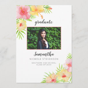 Tropische BlumenFoto-Abschlussmitteilung Ankündigung