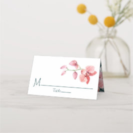 Tropische Blumenhochzeit Personalisiert Platzkarte