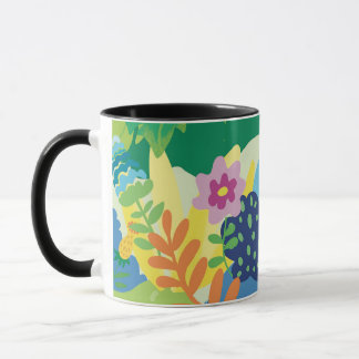 Tropische Blumenillustration, Sommerblumen  Tasse