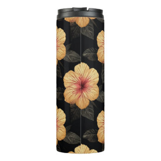 Tropische Blumenmuster-Leggings Thermosbecher