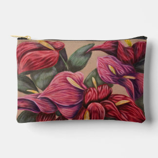 Tropische Blumenprint-Tasche Zubehörtasche