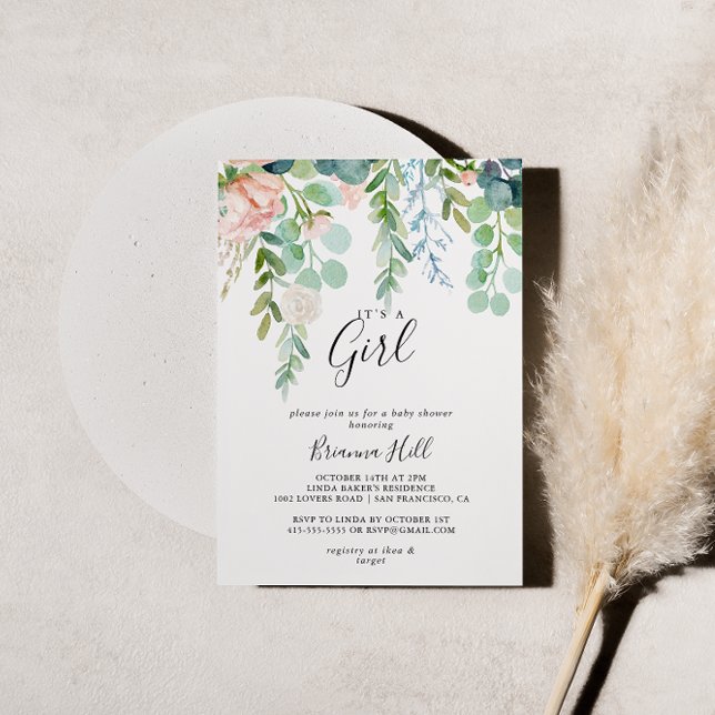 Tropische Blüte Es ist eine Mädchendusche Einladung (Von Creator hochgeladen)