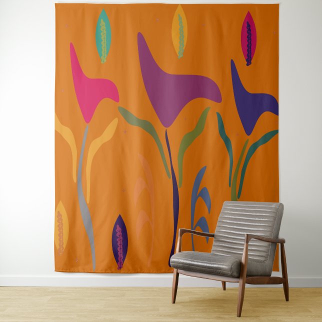Tropische Blütenflora Wandteppich (Beispiel)