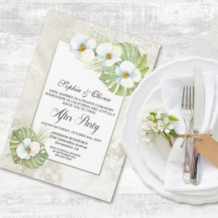 Tropische Blütenhochzeit nach dem Party Einladung